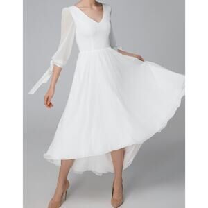 Piondress Simple civil wedding dress – Dorothea Size S